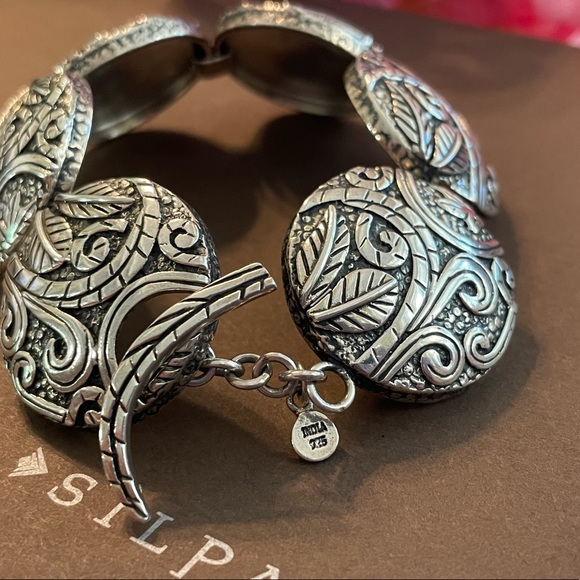 Silpada Ancient Scrolls Sterling Silver Bracelet B2092 - Picture 9 of 16